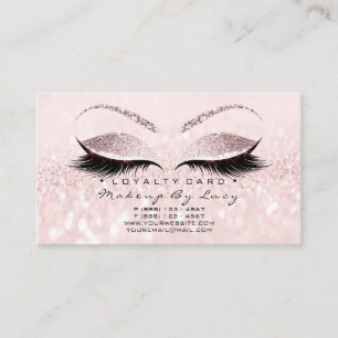 Schönheits-Salon-Peitschen-Glitzer-Rosa der Treuekarte