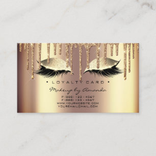 Schönheits-Salon-Peitschesepia-GoldTropfen der Treuekarte