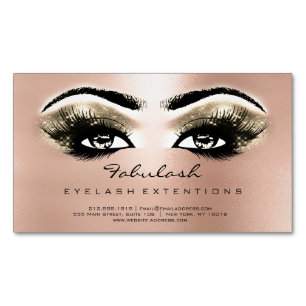 Schönheits-Salon-Rosen-Goldadressen-Make-up Magnetische Visitenkarte