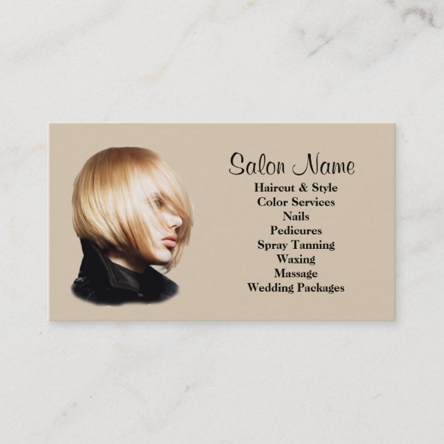 Schönheits-Salon-Visitenkarte Visitenkarte (Vorderseite)