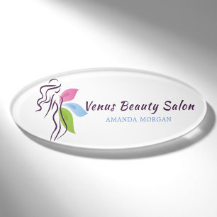 Schönheits-Salon-Wellness-Center-Logo-Entwurf Namenschild
