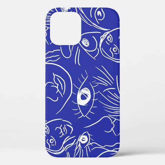 Schönheitsgesicht: ein zeichn. Case-Mate iPhone hülle (Rückseite)