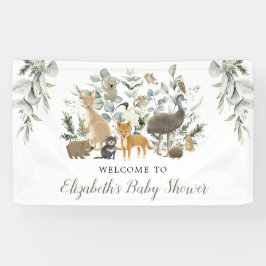 Schönheitsgrün australische Tiere neutrales Baby W Banner