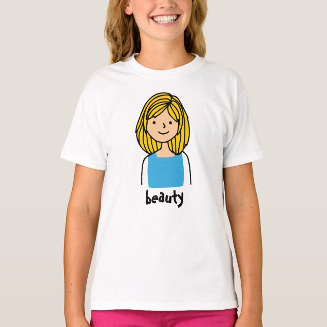 Schönheitsmädchen-T - Shirt (Vorderseite)