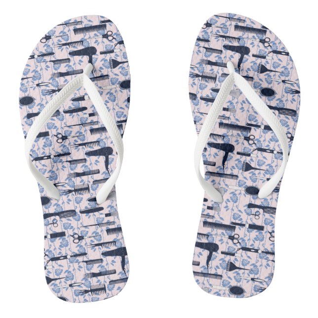 Schönheitspflege Blaues Rose-Muster Flip Flops (Fußbett)