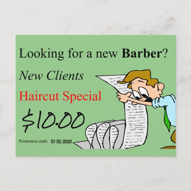 Schönheitssalon, Barbershops, Nagelsalon, Postkart Postkarte (Vorderseite)