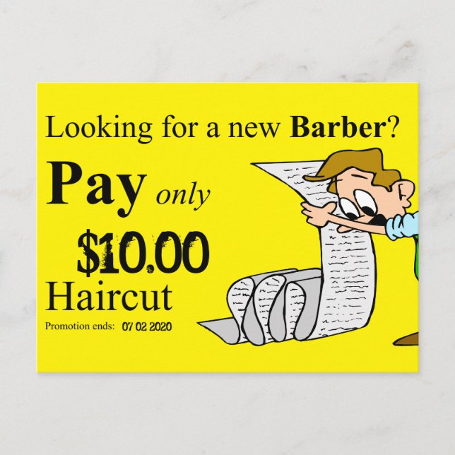 Schönheitssalon, Barbershops, Nagelsalon, Postkart Postkarte (Vorderseite)
