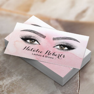 Schönheitssalon Blush Pink Aquarell Visitenkarte