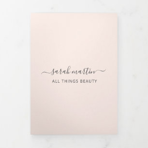 Schönheitssalon Business Rosa Trifold Broschüre