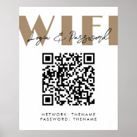 Schönheitssalon Cafe WLAN-Netzwerk QR-Code Poster