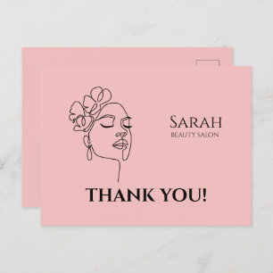 Schönheitssalon danke Postkarte