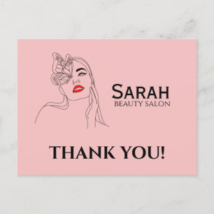 Schönheitssalon danke postkarte