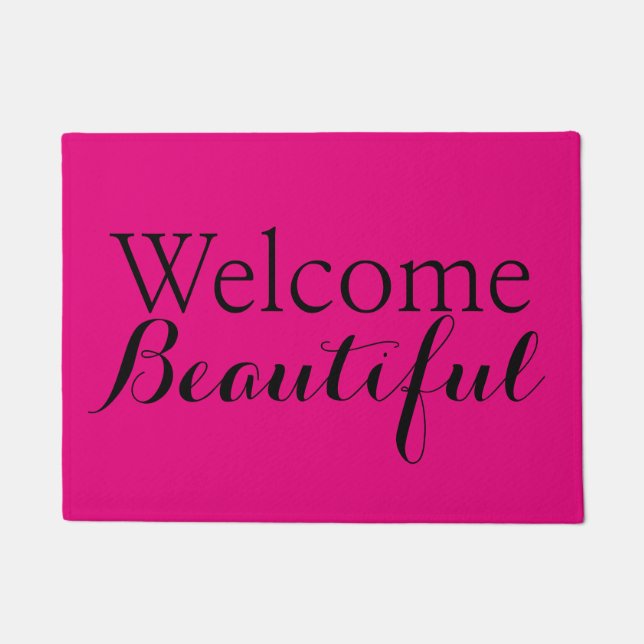 Schönheitssalon Door Mat - Willkommen Fußmatte (Vorderseite)