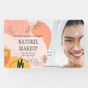 Schönheitssalon Haarschnitt elegante Make-up Künst Banner