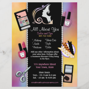 Schönheitssalon - Kosmetikerin und Spa Flyer