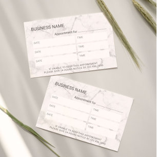 Schönheitssalon Massage Therapie Marmoranstellung Terminkarte