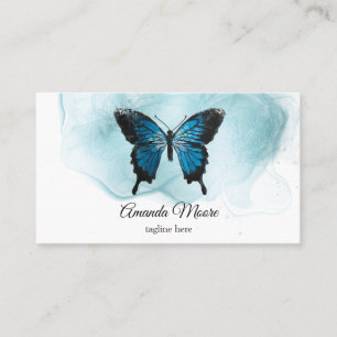 Schönheitssalon mit Blauer Schmetterling Visitenkarte