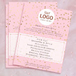 Schönheitssalon mit Ihrem Logo auf Sternen Muster Flyer<br><div class="desc">Schönheitssalon berufliche Make-up-Künstler Flyer</div>