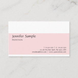 Schönheitssalon Pink Weiß Minimalistisch Moderne S Visitenkarte