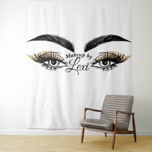 Schönheitssalon Pretty Eyes Make-up Wimpern Wandteppich