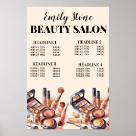 Schönheitssalon schwarz-rosa Poster