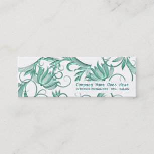 Schönheitssalon Spa florales Wirbeln Mini Visitenkarte