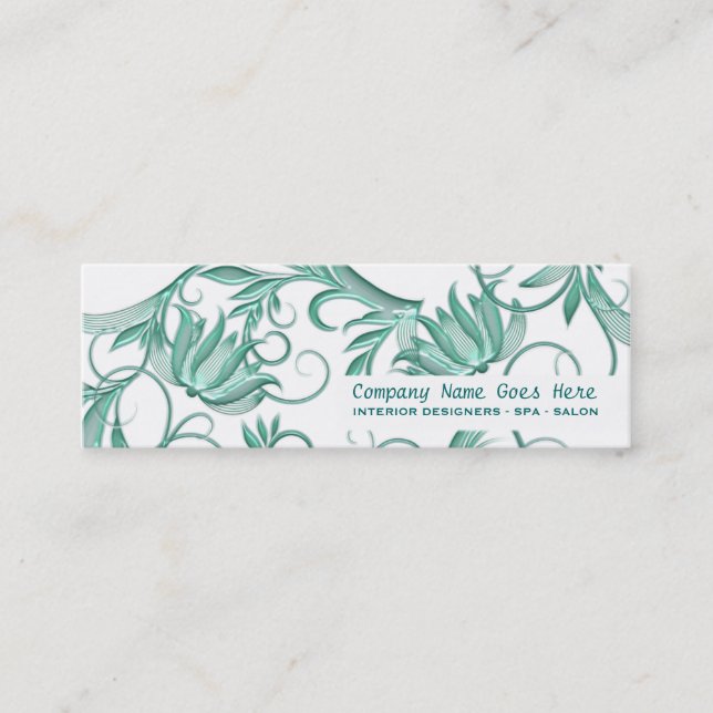 Schönheitssalon-Wellness-Centerblumenstrudel Mini Visitenkarte (Vorderseite)