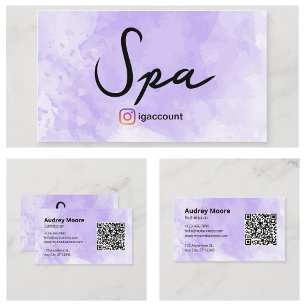 Schönheitsspa Esthetikerin Visitenkarte