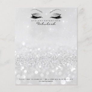 Schönheitsstudio Wimpern Make-up-Stylist Silber-Gr Flyer