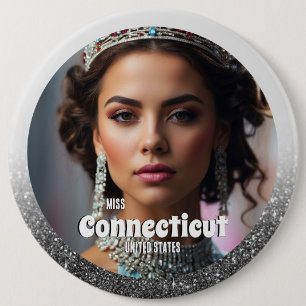 Schönheitswettbewerb-Button-Anstecker - Schwarzer Button