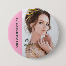 Schönheitswettbewerb-Button-Pin - Dunkler Text Button