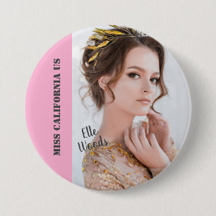 Schönheitswettbewerb-Button-Pin - Dunkler Text Button
