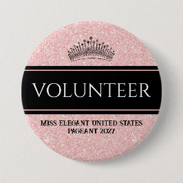 Schönheitswettbewerb Button Pin Roségold Schärpe E