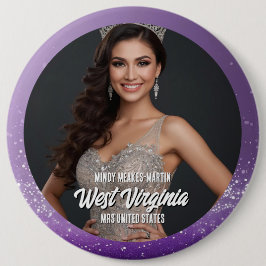 Schönheitswettbewerb Fan Button Lila Glam Wettbewe
