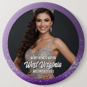 Schönheitswettbewerb Fan Button Lila Glam Wettbewe