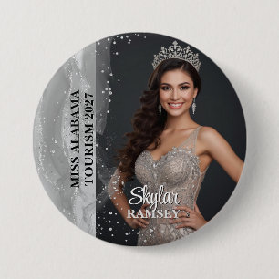 Schönheitswettbewerb-Foto-Button - Silber-Sturm-An Button