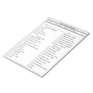 Schönheitswettbewerb Packliste Marble Ice Custom Notizblock