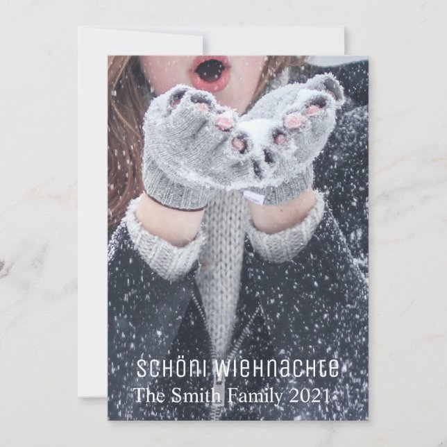 Schöni Wiehnachte Feiertagskarte (Vorderseite)