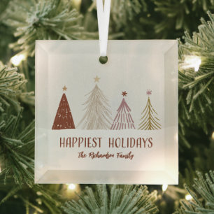 Schönste Feiertage Weihnachtsbäume Benutzerdefinie Ornament Aus Glas