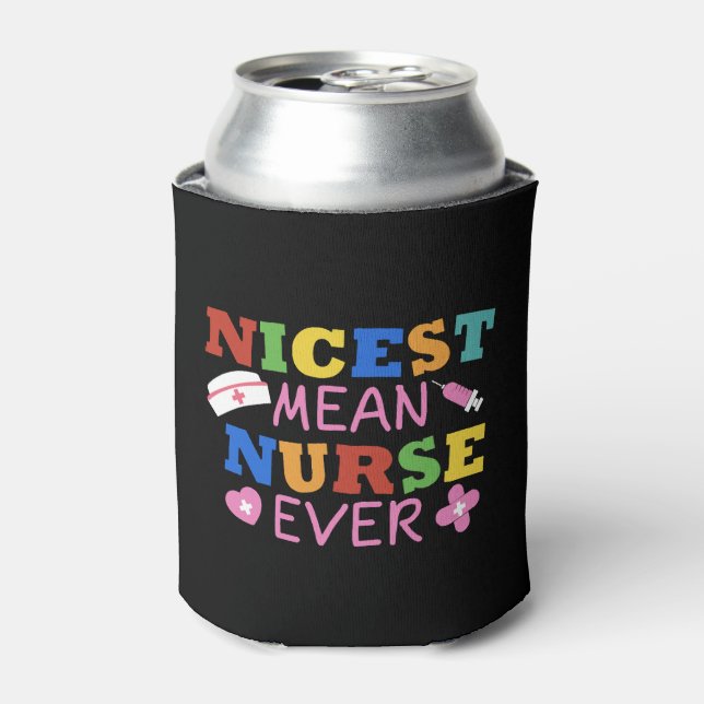 schönste gemeine Krankenschwester je in einem Kran Dosenkühler (Kanne Vorderseite)