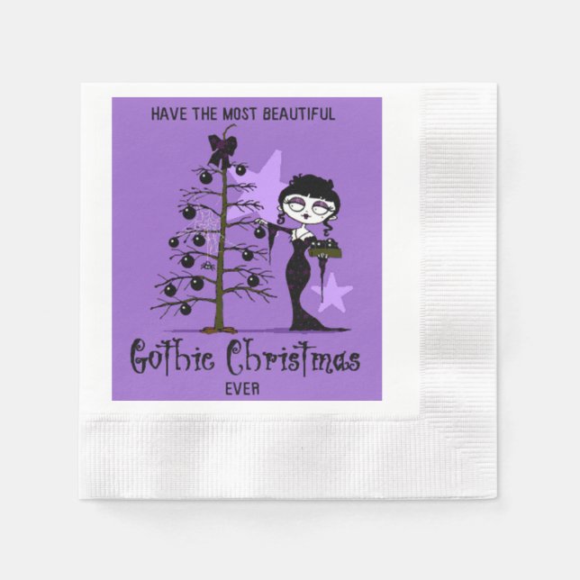Schönste gotische Weihnachtszeit Serviette (Vorderseite)