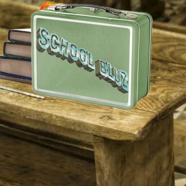 School Bluz-3D Metall Brotdose (A cool lunch box that fits in with the popular views!)