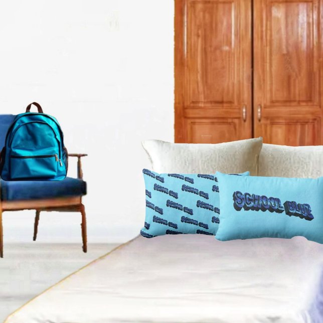 School Bluz-3DII Lendenkissen (This two-sided lumbar pillow, gives your decor, a change of pace!)
