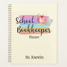 School Bookkeeper Colorful Planner