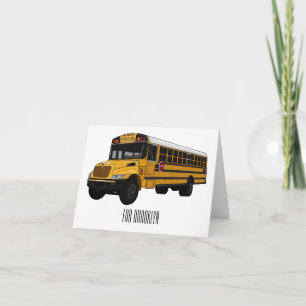School bus cartoon illustration  karte
