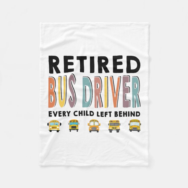School Bus Driver Child Left Behind Retirement Gif Fleecedecke (Vorderseite)