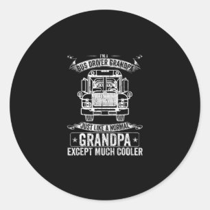 School Bus Driver Grandpa Like A Runder Aufkleber