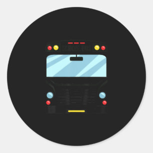 School Bus Driver Simple Halloween Anzug Kids Runder Aufkleber