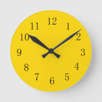 School Bus Yellow Kitchen Wall Clock