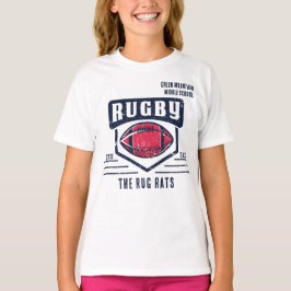 School Club Team League Name Year Rugby T-Shirt